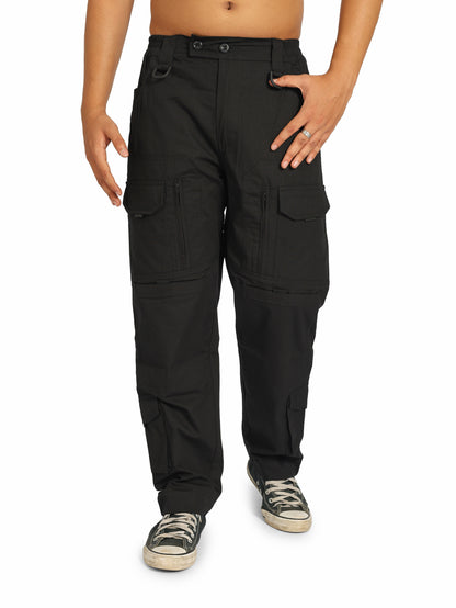 Tactical Cargo Pants 15 Pocket (Color - Black) ST-3038