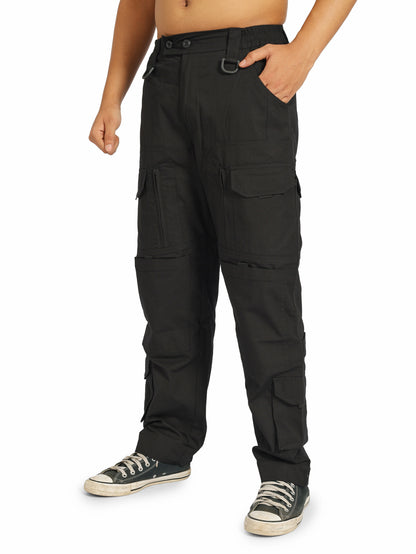 Tactical Cargo Pants 15 Pocket (Color - Black) ST-3038