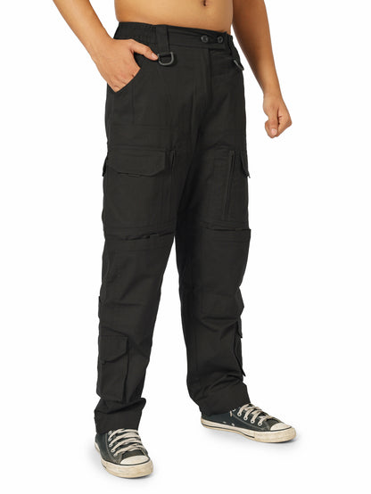 Tactical Cargo Pants 15 Pocket (Color - Black) ST-3038