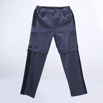 Convertible Tactical Cargo Pants – 2-in-1 Zip-Off Design (Grey & Black) ST-3032A