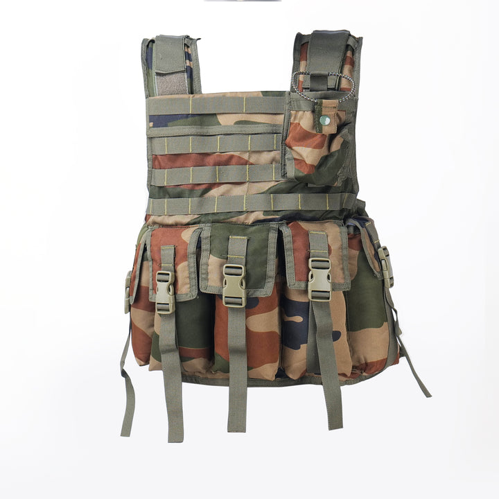 Indian Army Tactical Combat Vest with Multiple Utility Pouches