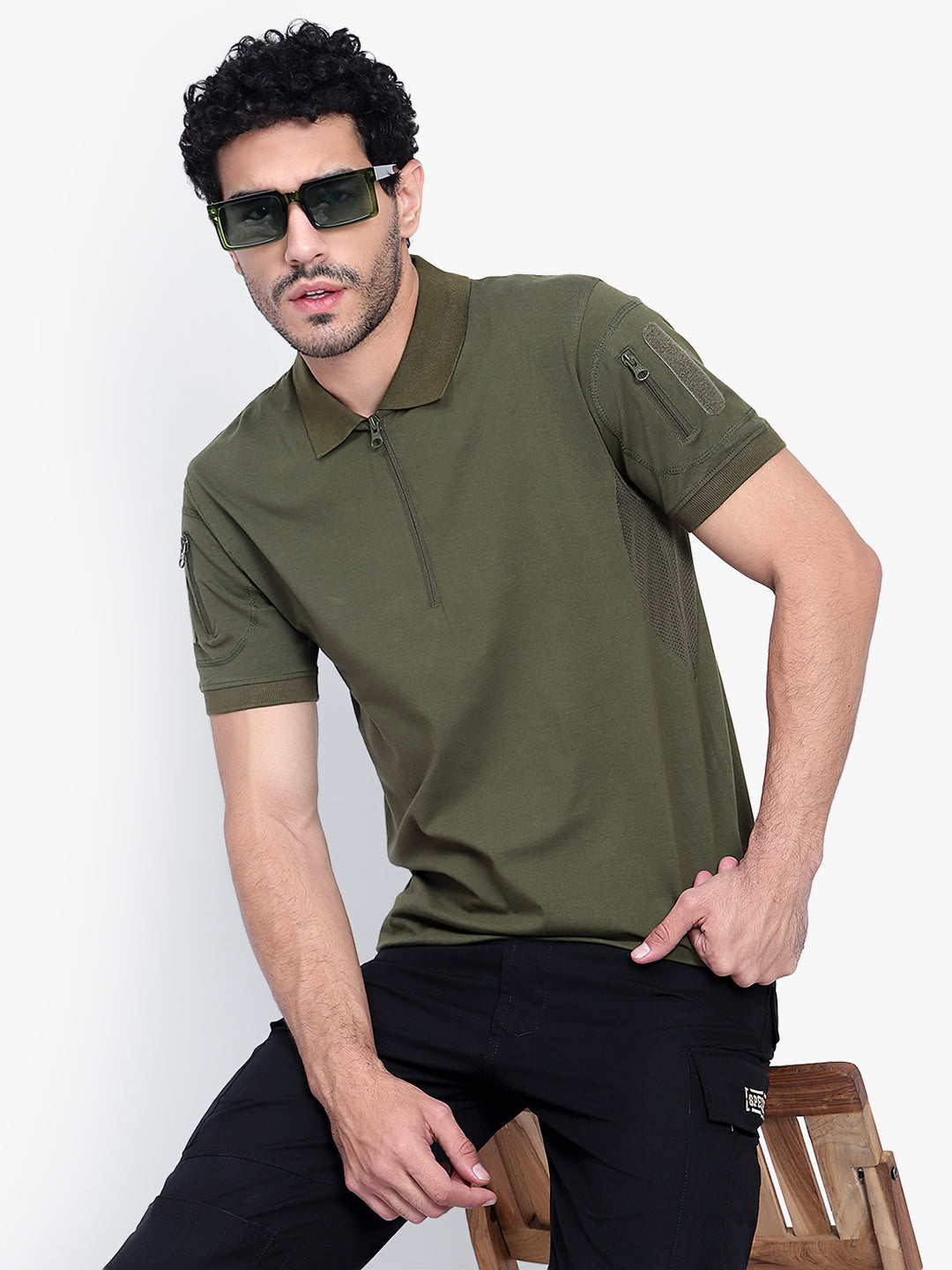 Half Sleeves Tactical T (Color - Olive Green) ST-1029