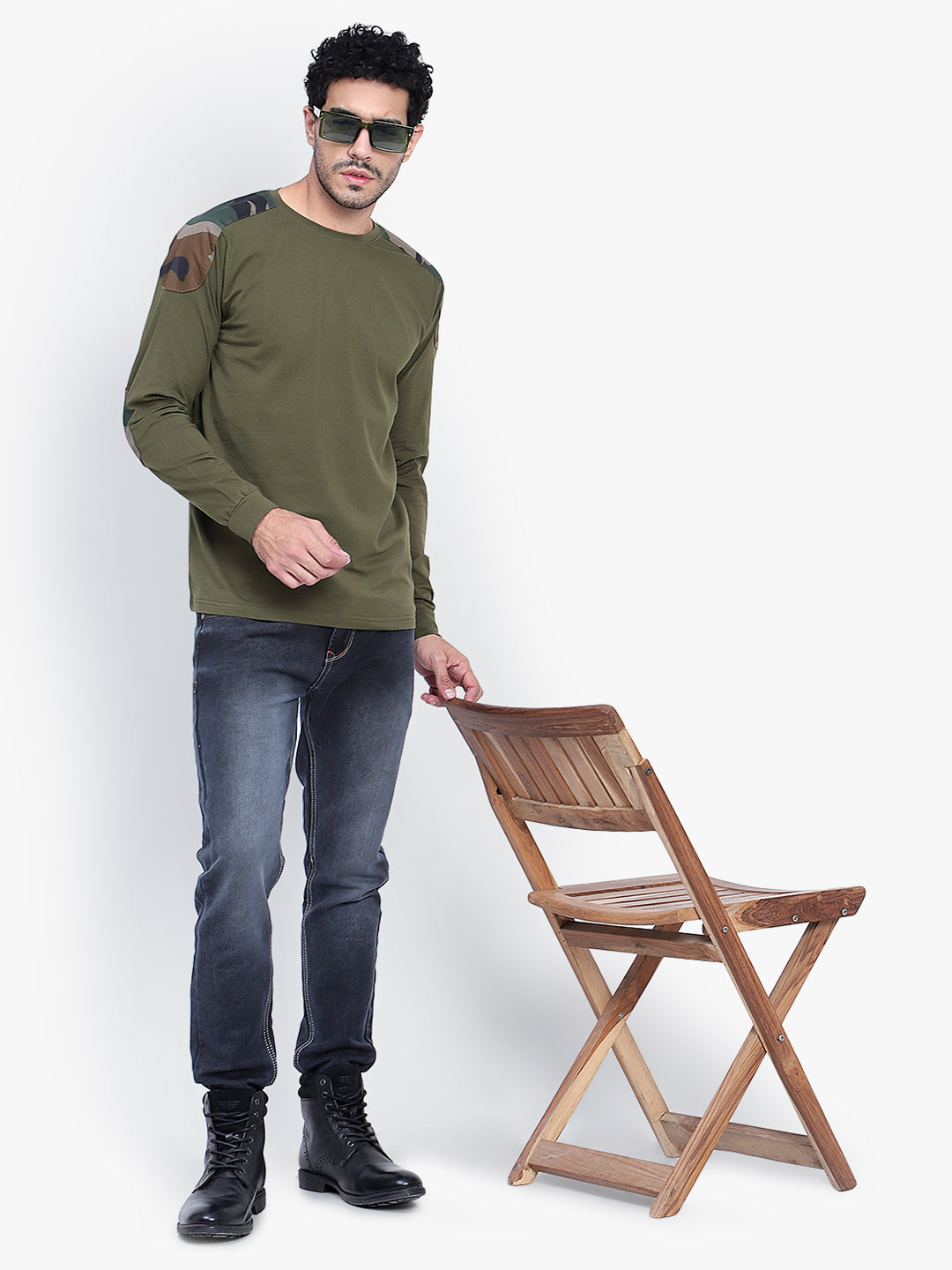 ARMSFIT OLIVE FULL SLEVE T-SHIRT (Color - Olive Green) ST-1042