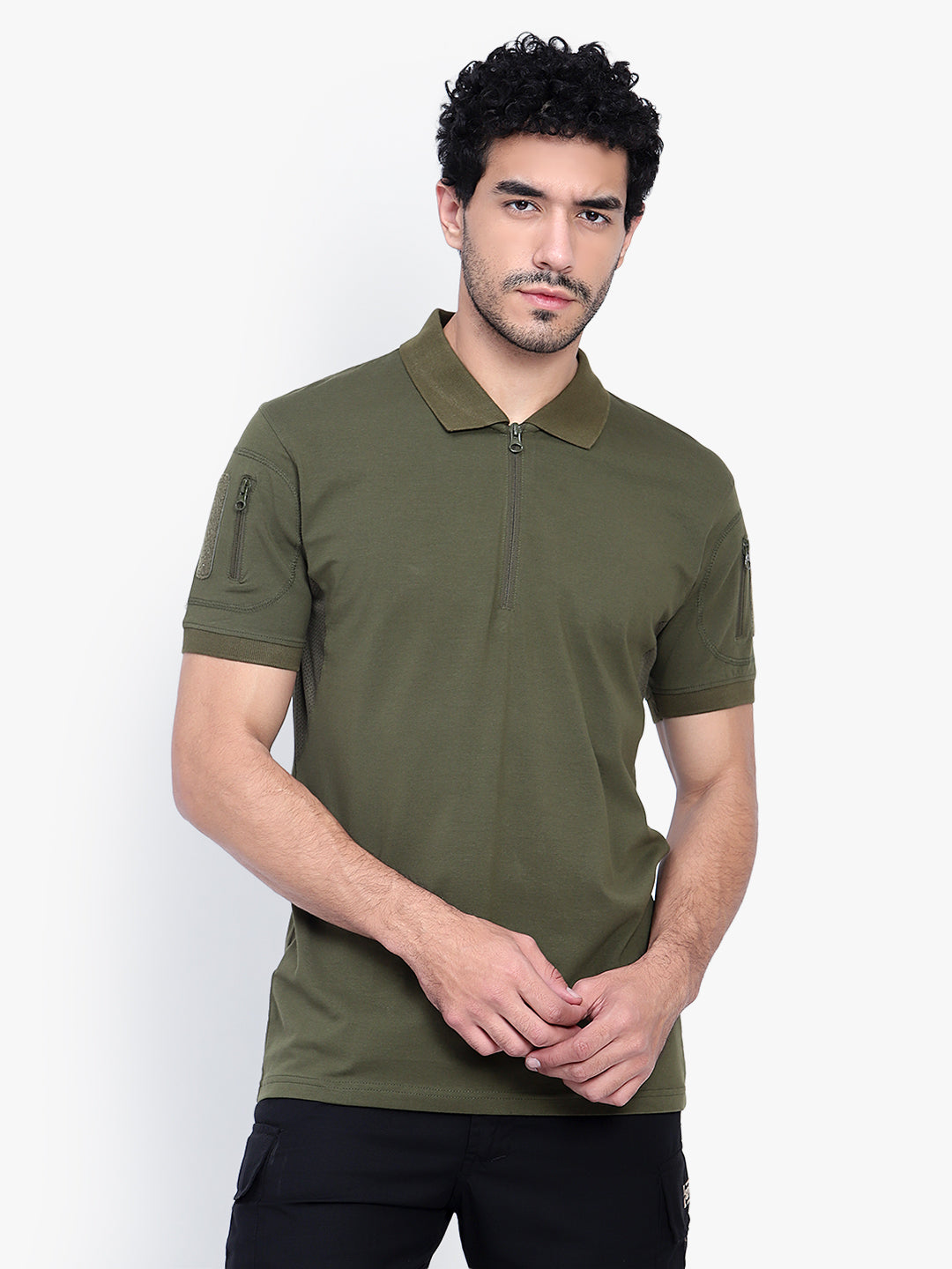 Half Sleeves Tactical T (Color - Olive Green) ST-1029