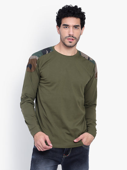 ARMSFIT OLIVE FULL SLEVE T-SHIRT (Color - Olive Green) ST-1042