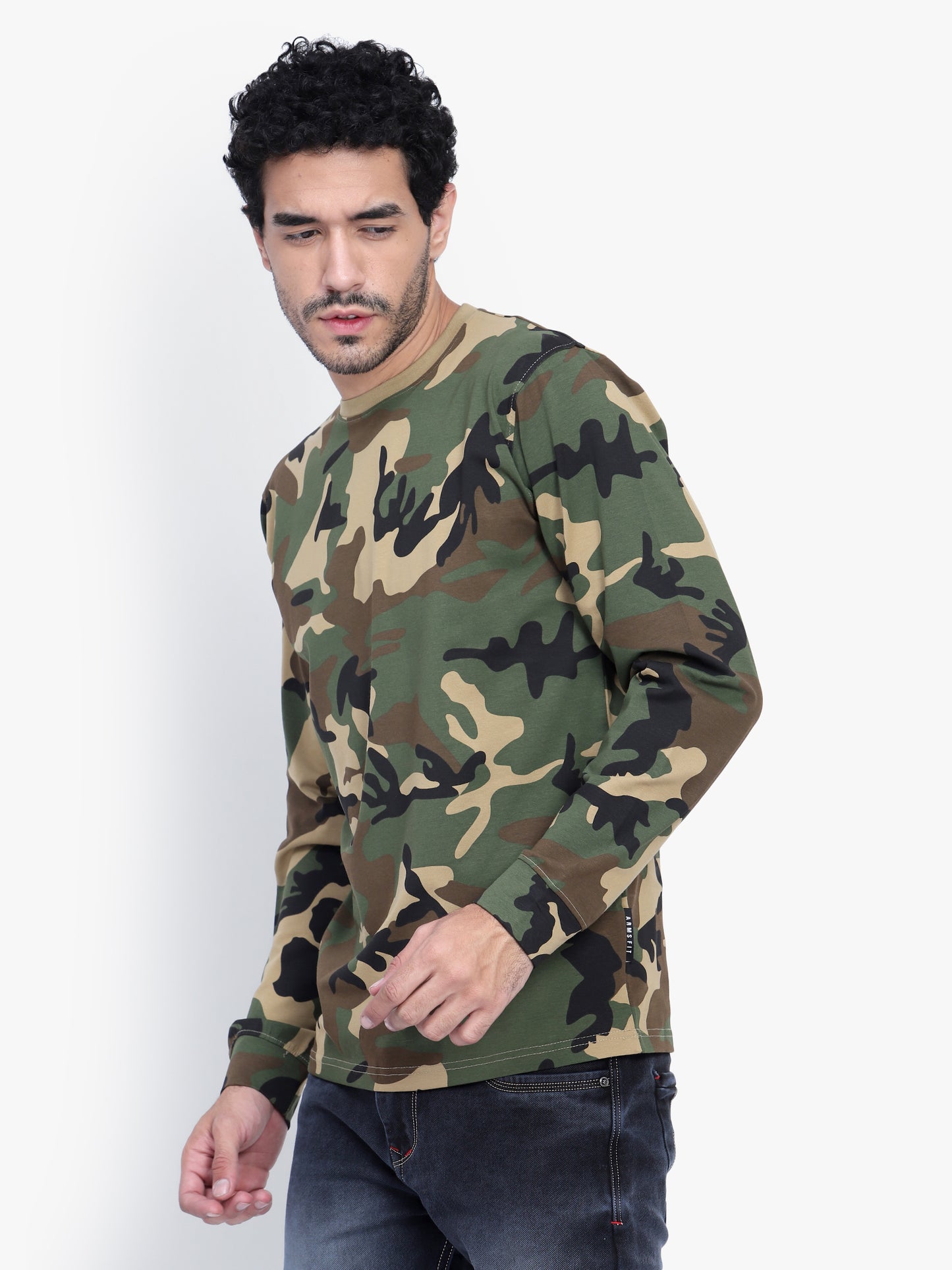 PRINTED FULL SLEEVES ROUND NECK T SHIRT (Color - Camo) ST-1030
