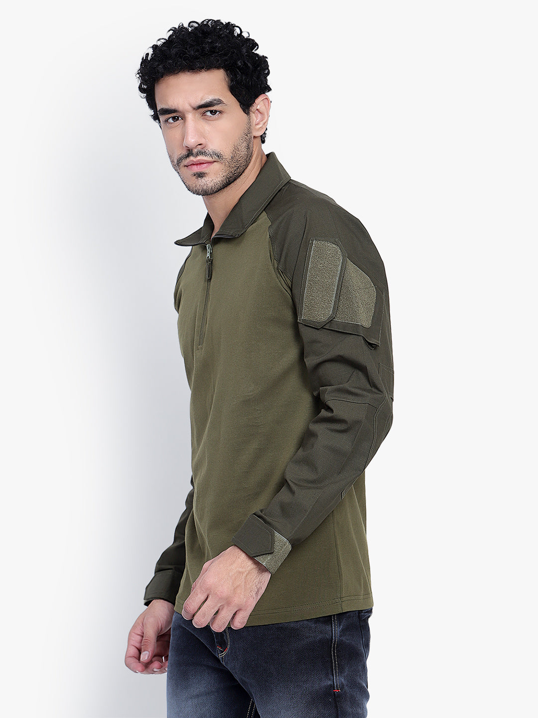 FULL SLEEVES TACTICAL T SHIRT (Color - Olive Green) ST-1039