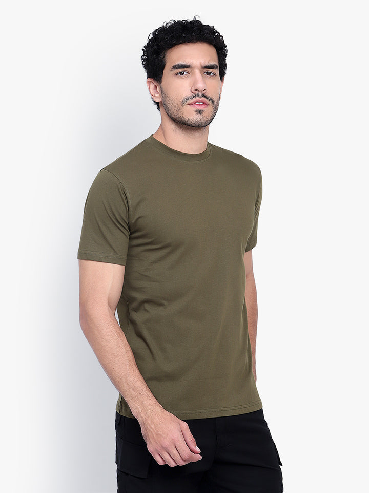 ARMS FIT COTTON ROUND NECK T SHIRT