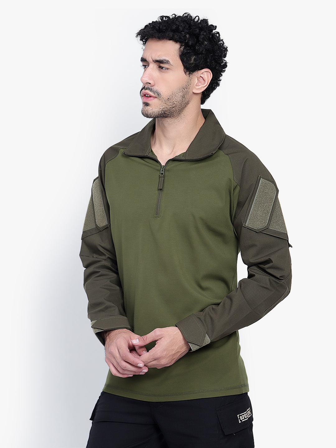 FULL SLEEVES TACTICAL T SHIRT (Color - Olive Green) ST-1038