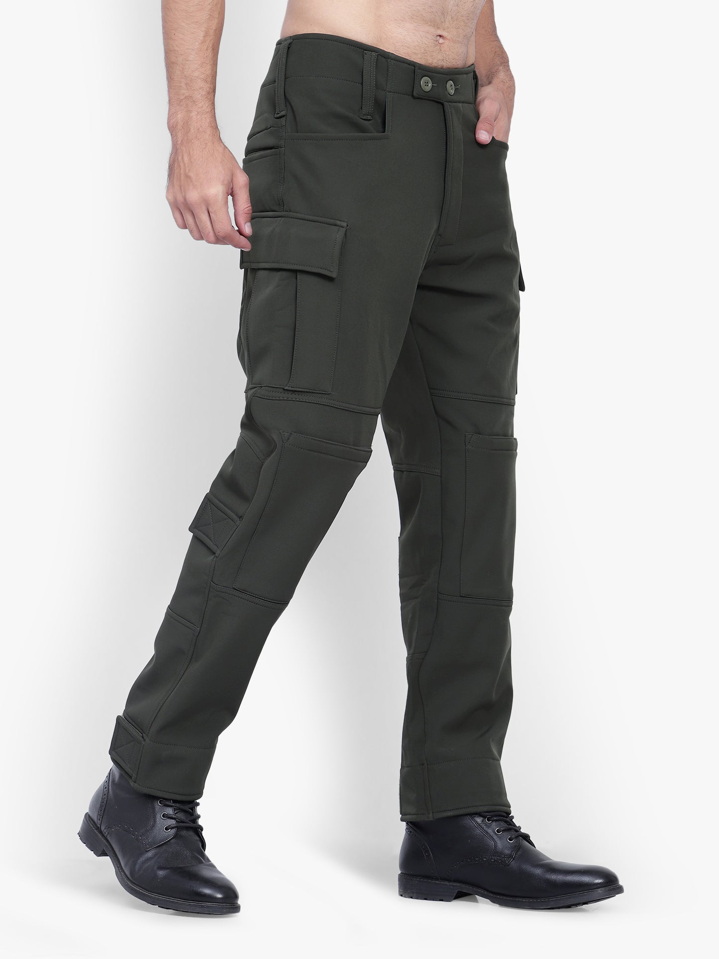 Winter Track Pant – Softshell Fabric (Color - Olive Green) ST-3014