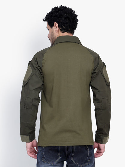 FULL SLEEVES TACTICAL T SHIRT (Color - Olive Green) ST-1039