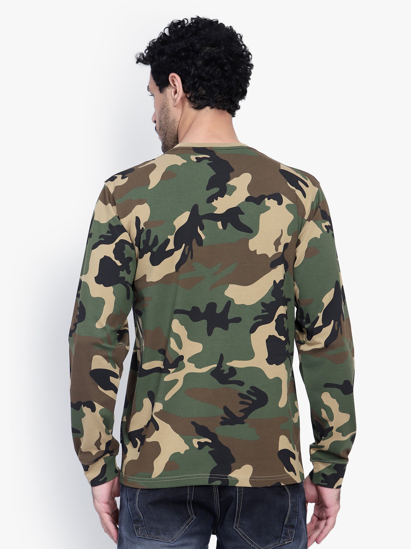 PRINTED FULL SLEEVES ROUND NECK T SHIRT (Color - Camo) ST-1030
