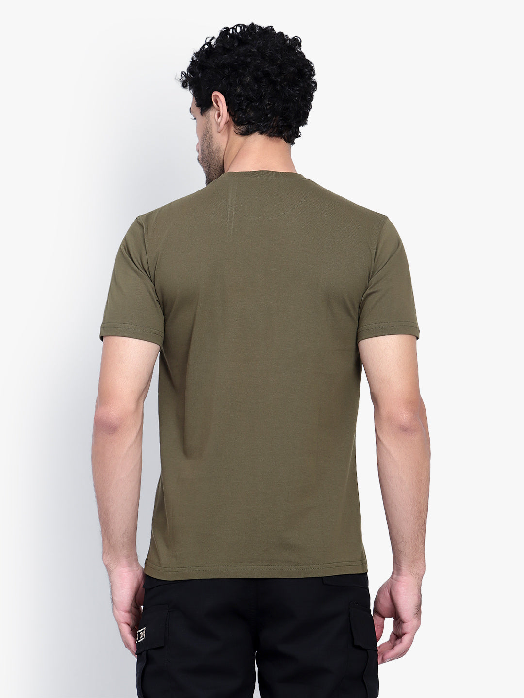 ARMS FIT COTTON ROUND NECK T SHIRT