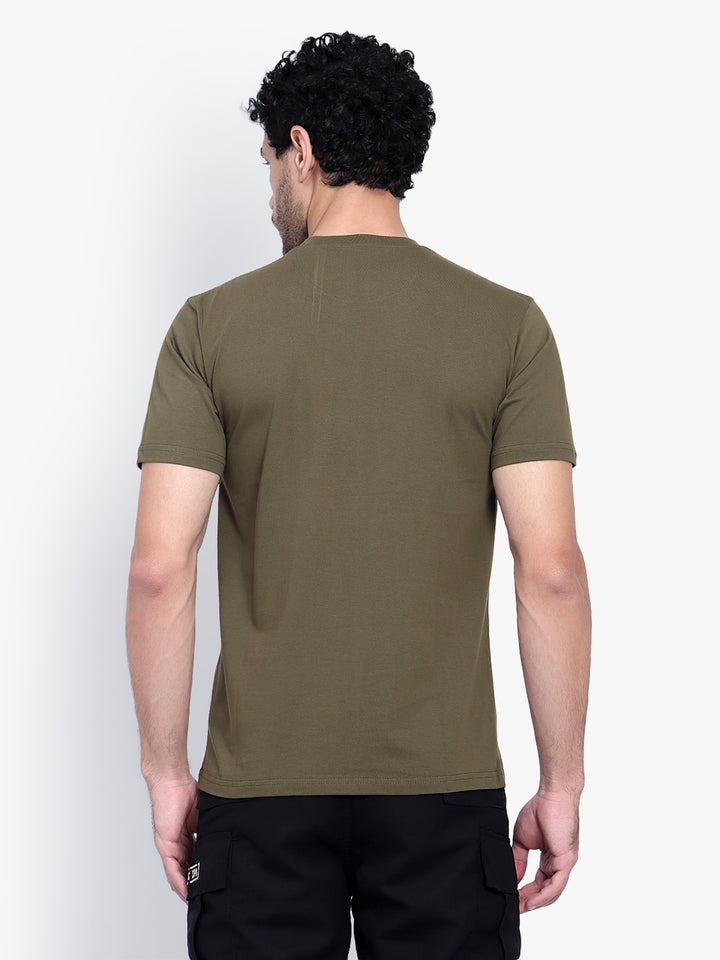 ARMS FIT COTTON ROUND NECK T SHIRT