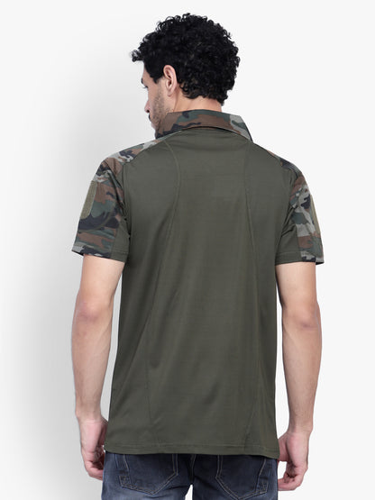 ARMSFIT HALF SLEEV T SHIRT (Color - Olive Green) ST-1052