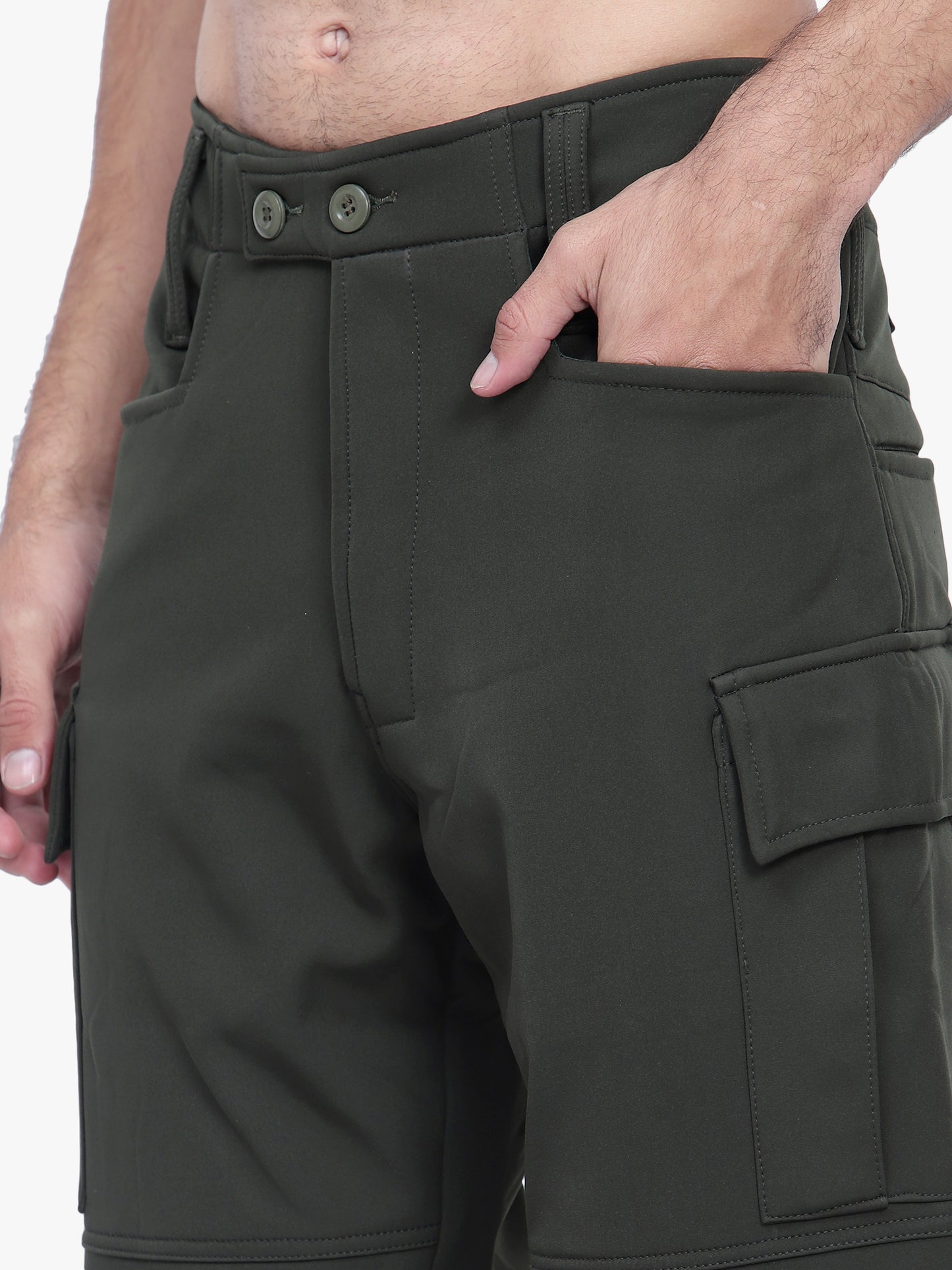 Winter Track Pant – Softshell Fabric (Color - Olive Green) ST-3014