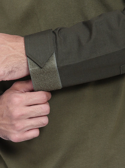 FULL SLEEVES TACTICAL T SHIRT (Color - Olive Green) ST-1039
