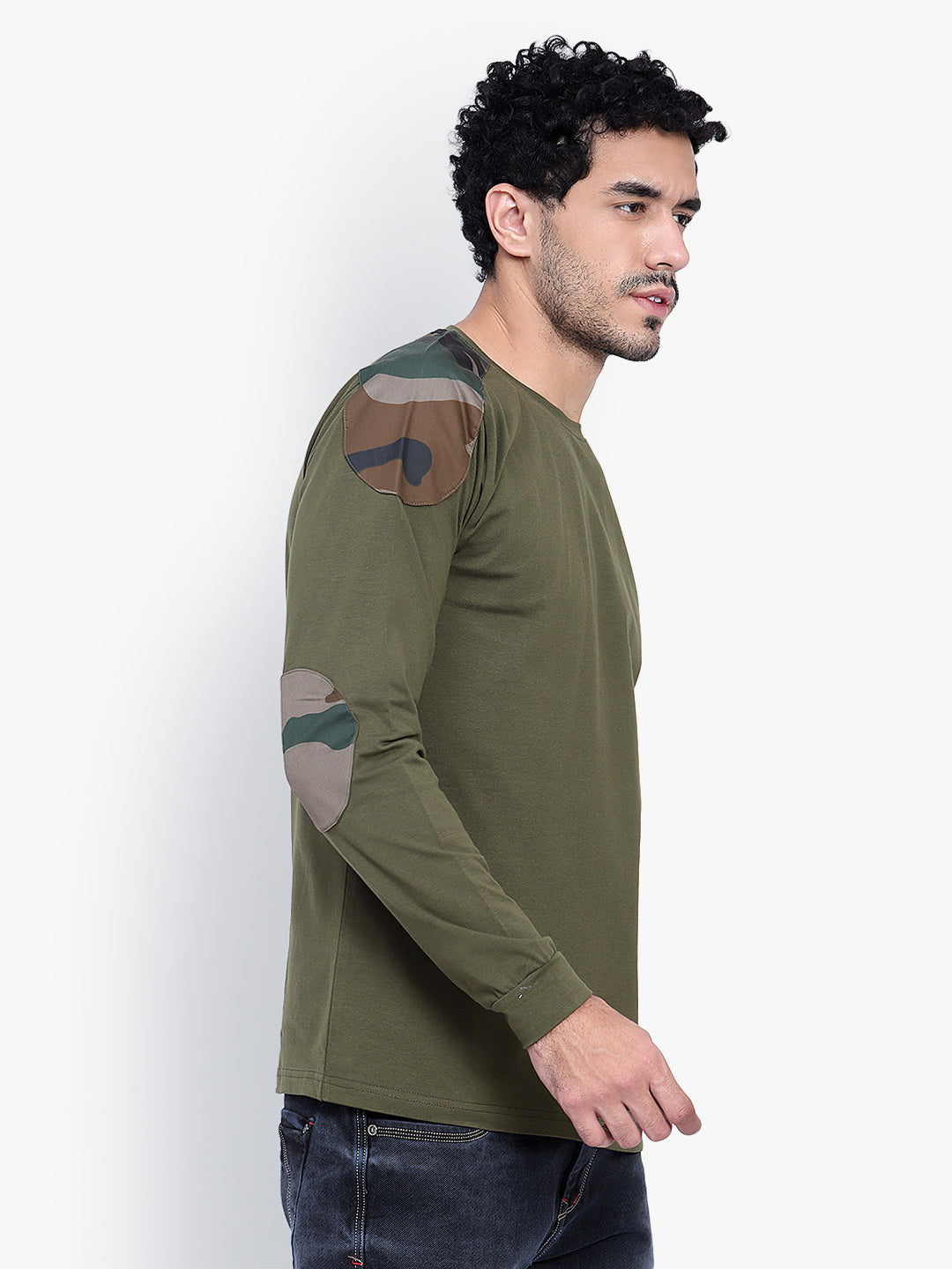 ARMSFIT OLIVE FULL SLEVE T-SHIRT (Color - Olive Green) ST-1042