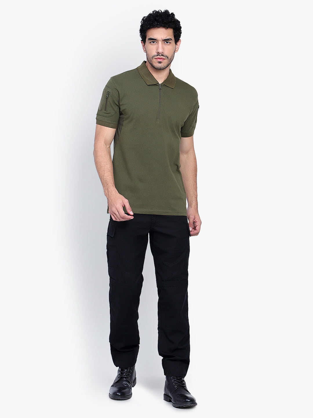 Half Sleeves Tactical T (Color - Olive Green) ST-1029