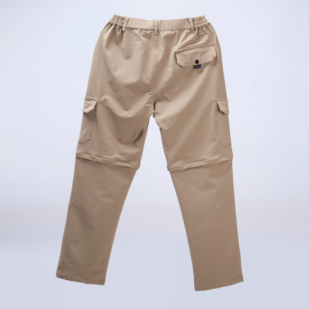Convertible Cargo Utility Pants – Detachable Zip-Off Design (Beige)