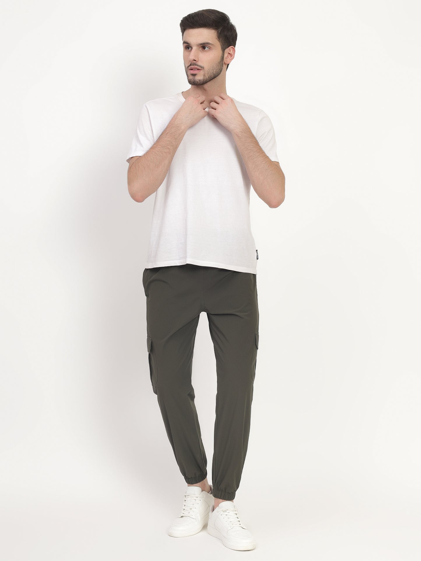 OLIVE COLOUR TERRY JOGGERS (Color - Olive Green) ST-0001