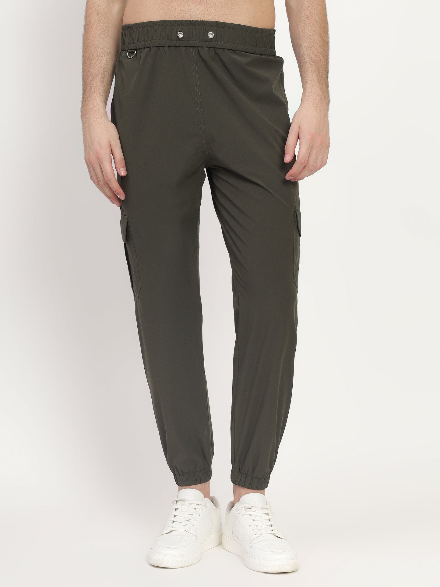 OLIVE COLOUR TERRY JOGGERS (Color - Olive Green) ST-0001