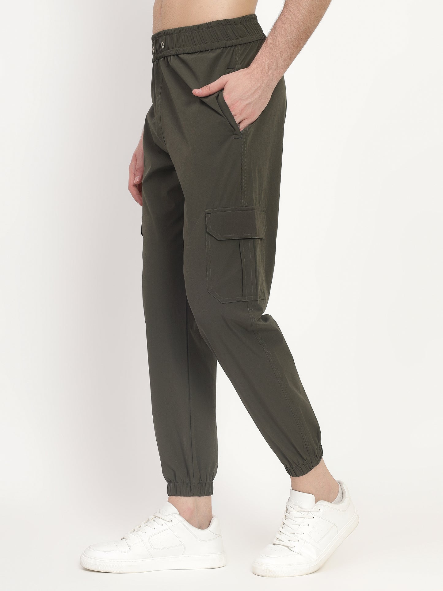 OLIVE COLOUR TERRY JOGGERS (Color - Olive Green) ST-0001
