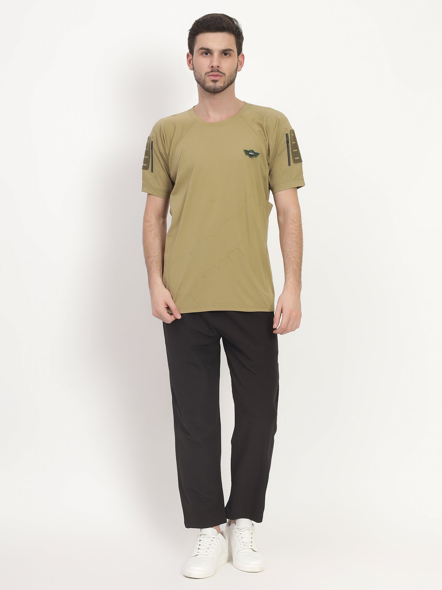 HALF SLEEVES KHAKI TACTICAL T SHIRT (Color - Khakhi) ST-1103