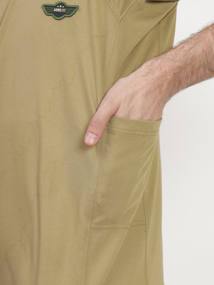 HALF SLEEVES KHAKI TACTICAL T SHIRT (Color - Khakhi) ST-1103