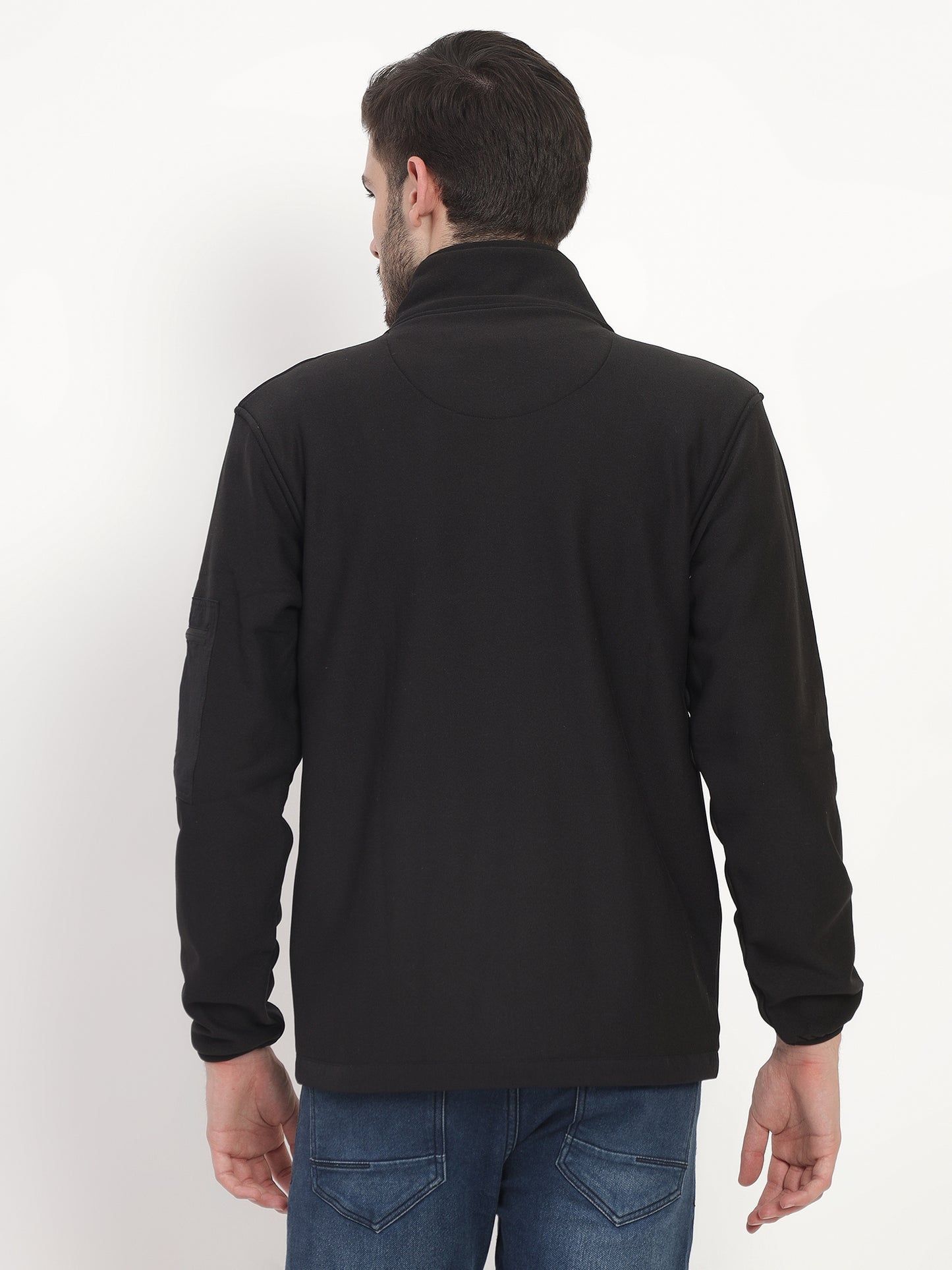 KOREAN FLEECE  WINTER JACKET (Color - Black) ST-7018