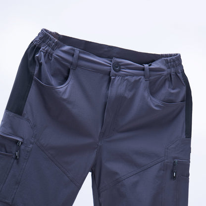 Convertible Tactical Cargo Pants – 2-in-1 Zip-Off Design (Grey & Black) ST-3032A