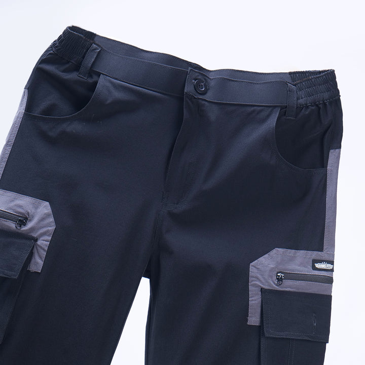 Convertible Utility Cargo Pants-BLACK&GREY