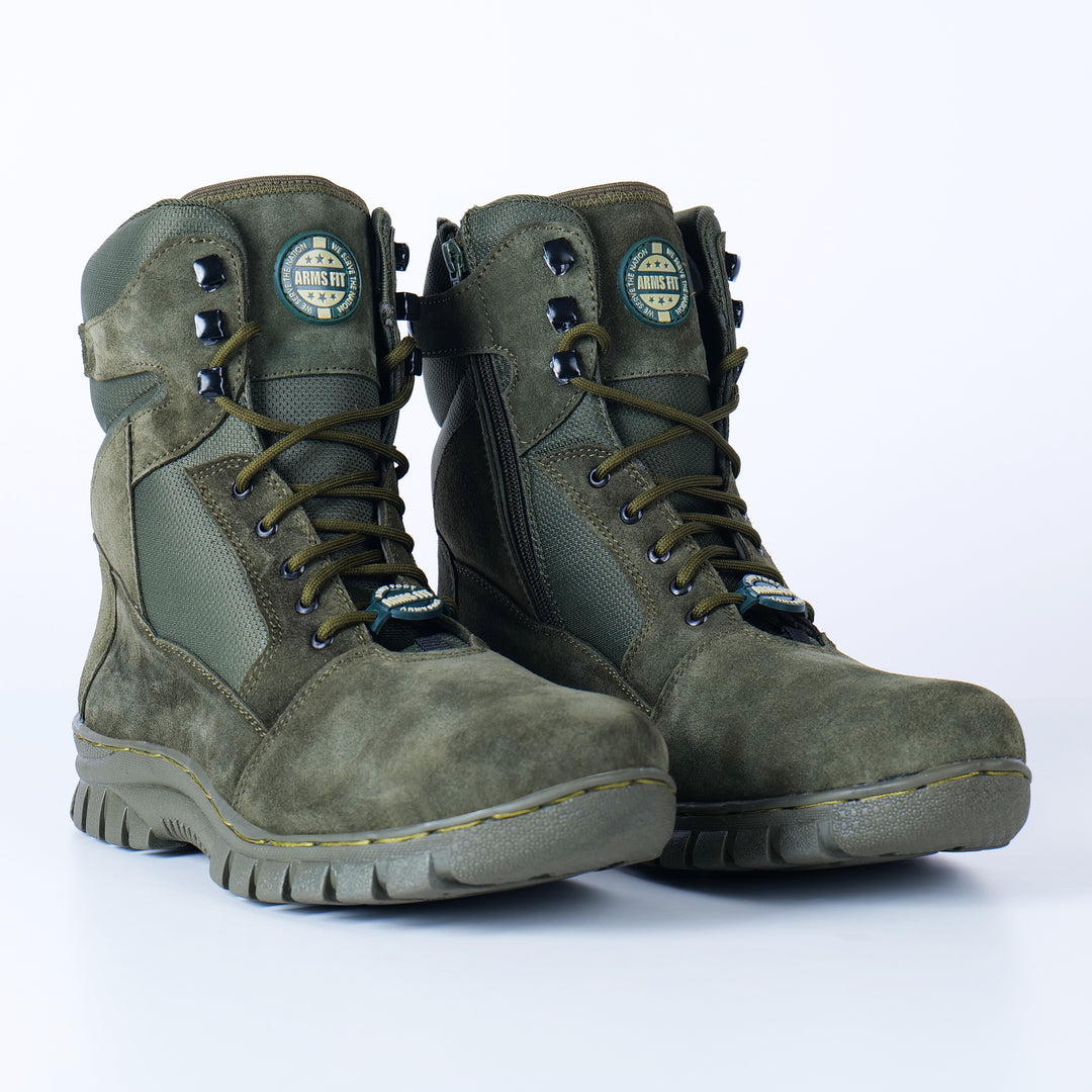 ARMSFIT Long Tactical Suede Leather Shoes with Chain OG