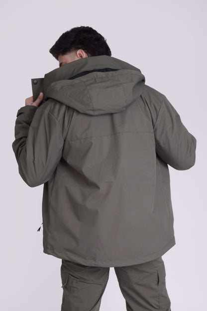 2-in-1 Tactical Winter Jacket –10°C Protection (Color - Olive Green) ST-0005