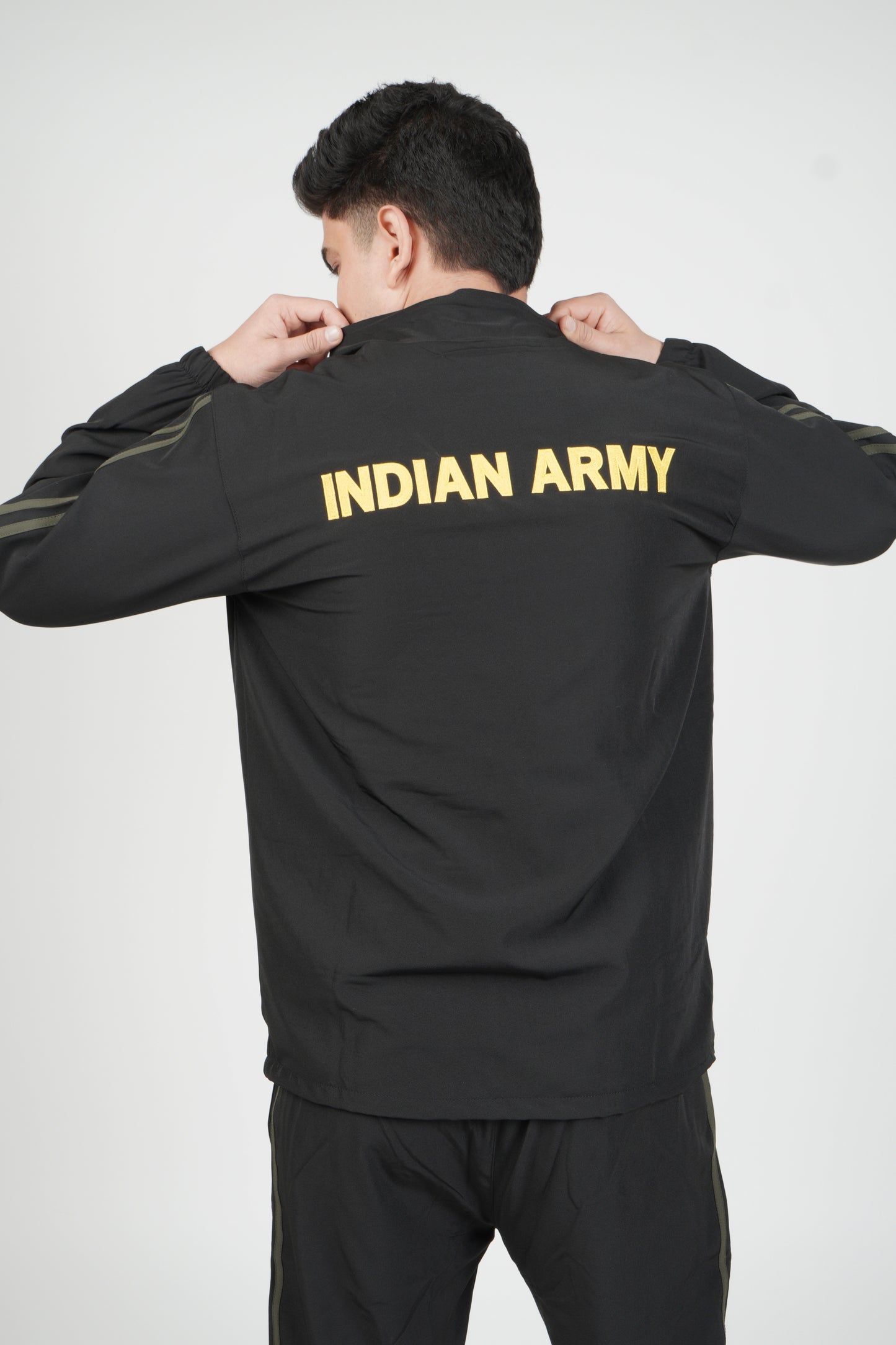 Indian Army Style Black Tracksuit (Color - Black) ST-4007