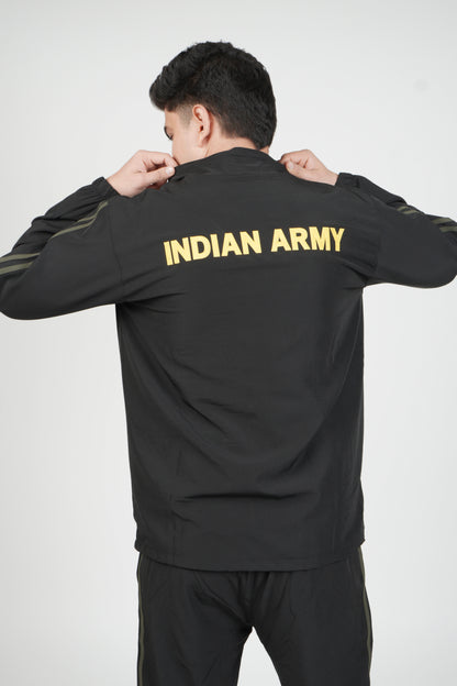 Indian Army Style Black Tracksuit (Color - Black) ST-4007