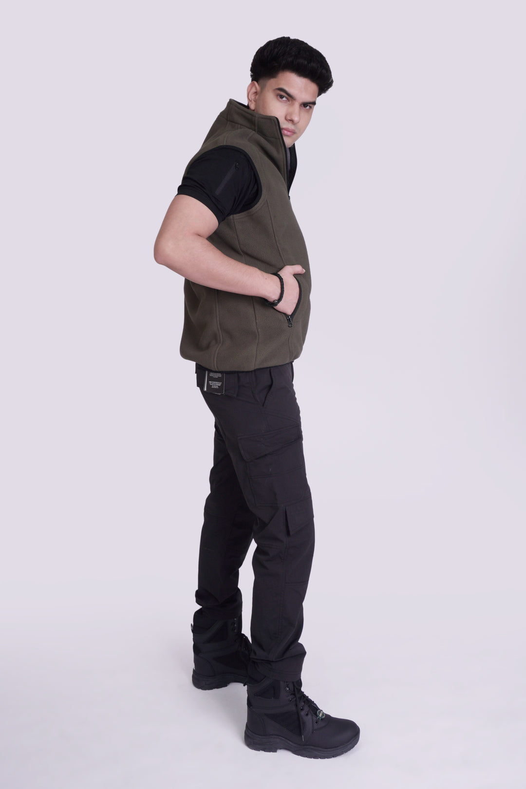 Tactical Fleece Half Hoodie