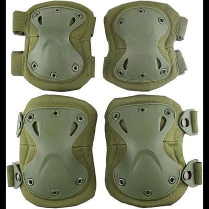 Tactical Knee & Elbow Pads Set (Color - Olive Green) ST-11030