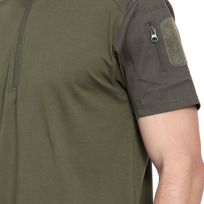 HALF SLEEVES TACTICAL T SHIRT (Color - Olive Green) ST-1019