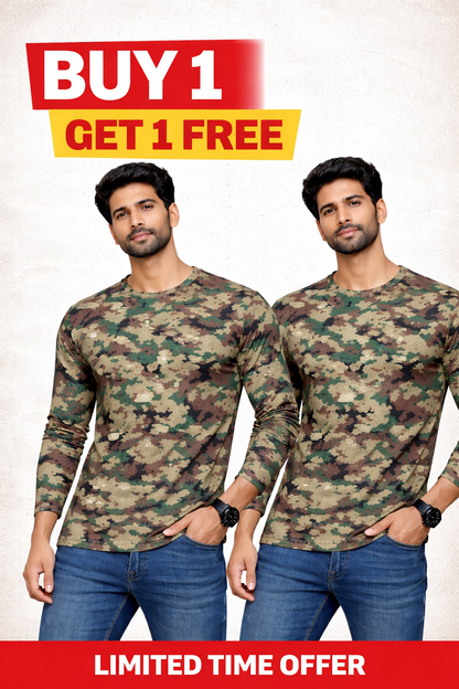 Buy 1 Get 1 Free Camouflage T-Shirt (Color - Leaf) ST-1066