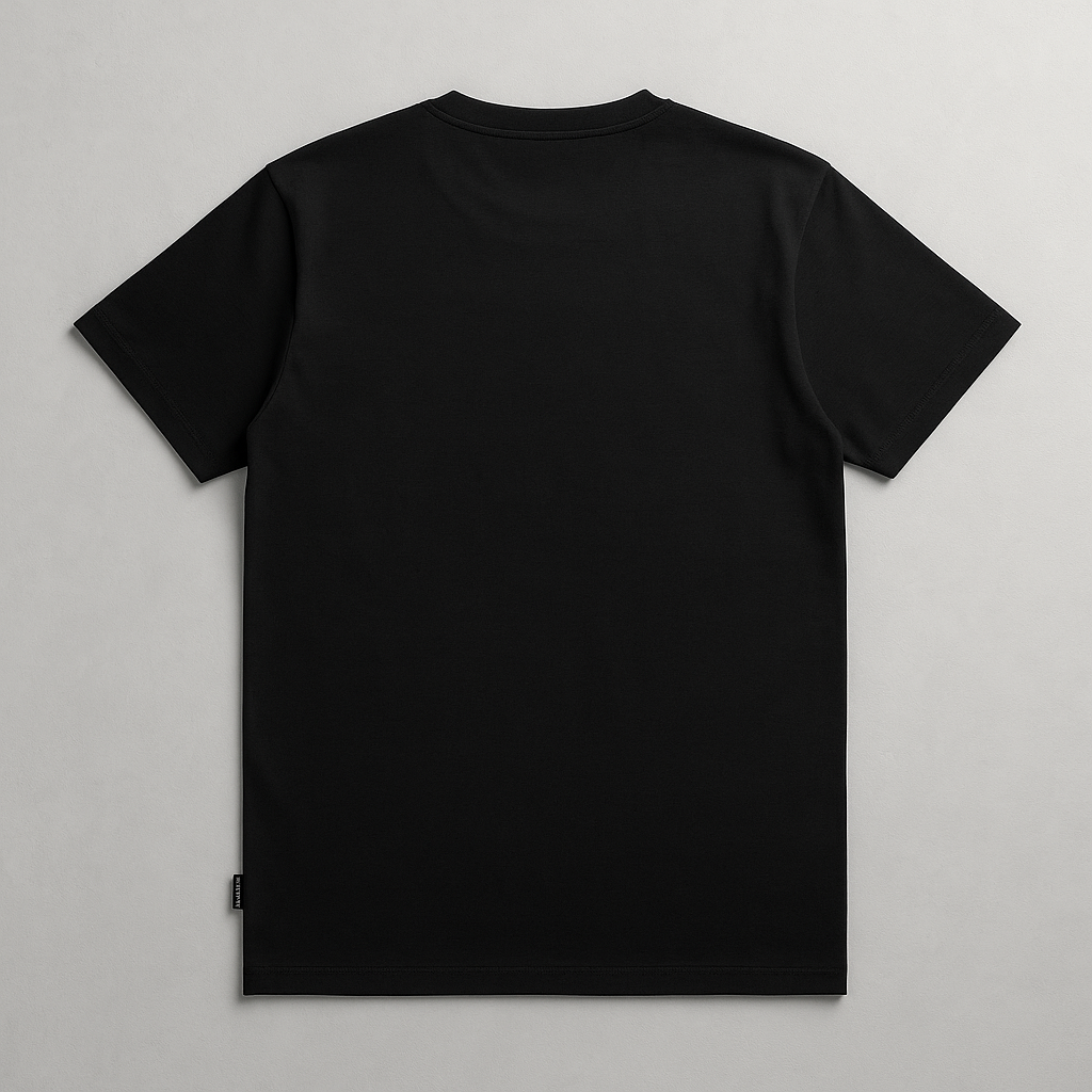 Premium Black "INDIA" Printed Cotton T-Shirt (Black) ST-1109