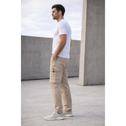 Convertible Cargo Utility Pants – Detachable Zip-Off Design (Beige) ST-3021