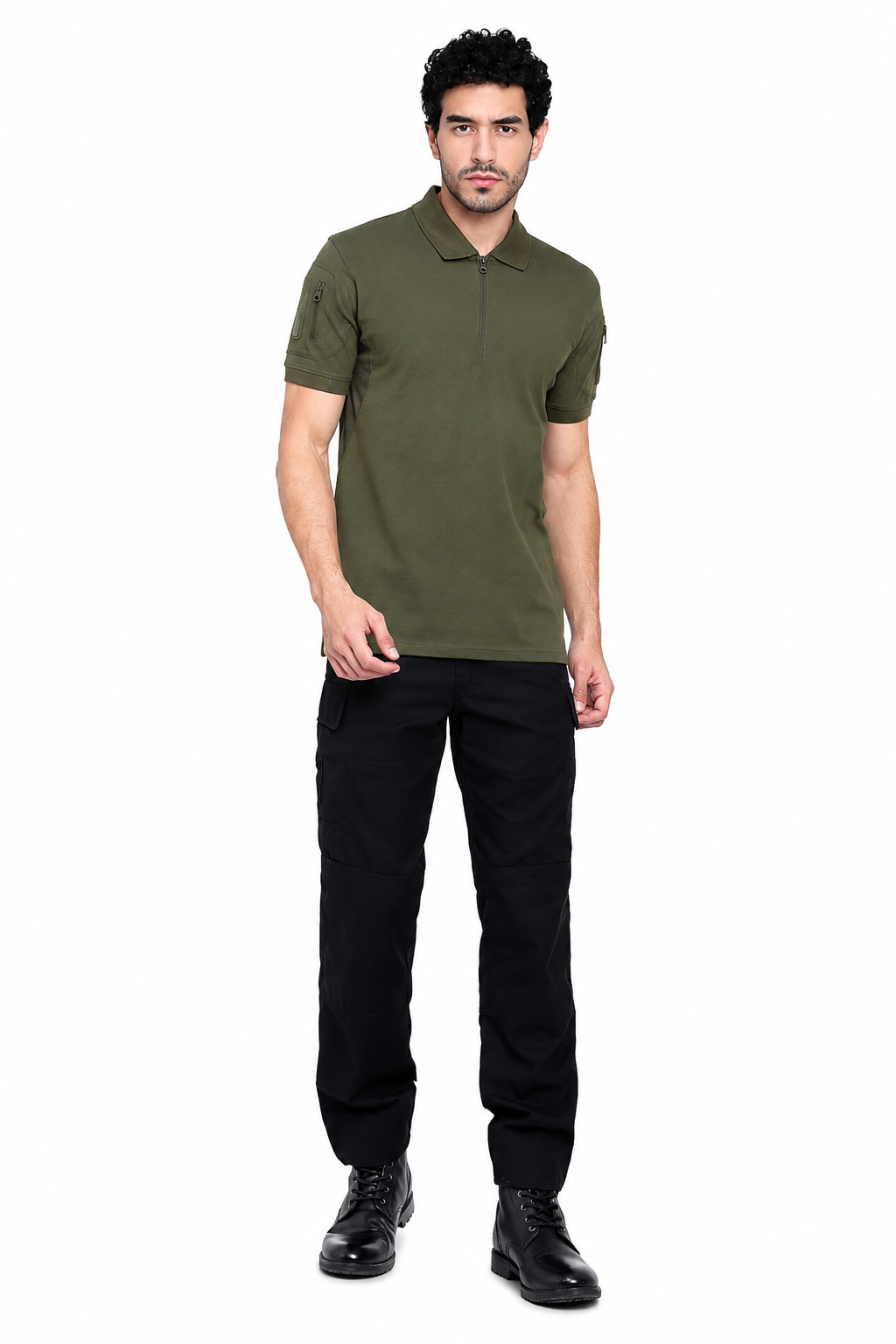 Half Sleeves Tactical T (Color - Olive Green) ST-1029