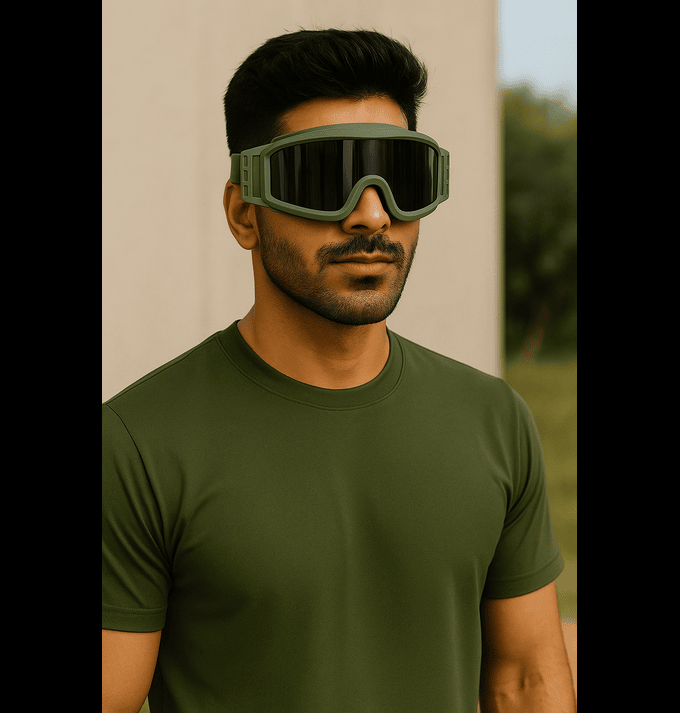 Tactical Military Goggles – Anti-Glare UV Lens | Sand Frame | Unisex