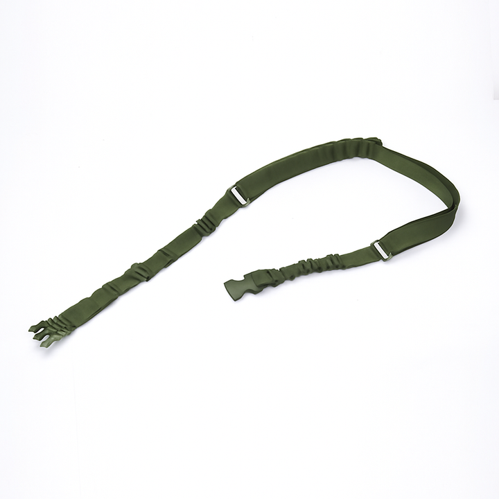 Tactical Rifle Sling – Adjustable Bungee Single/Two Point Sling – Olive Green