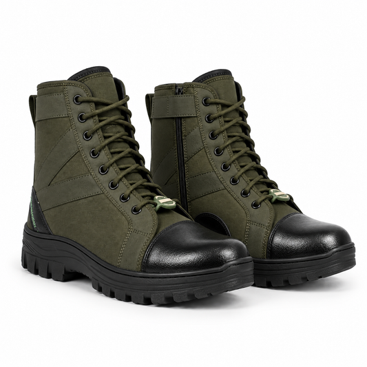 Armsfit Jungle Boots with Chain – Heavy Duty Tactical (Color - Olive Green) ST-12002