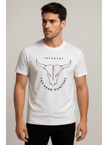 Cotton Lycra Graphic T-Shirt IND (Color - White) ST-1109