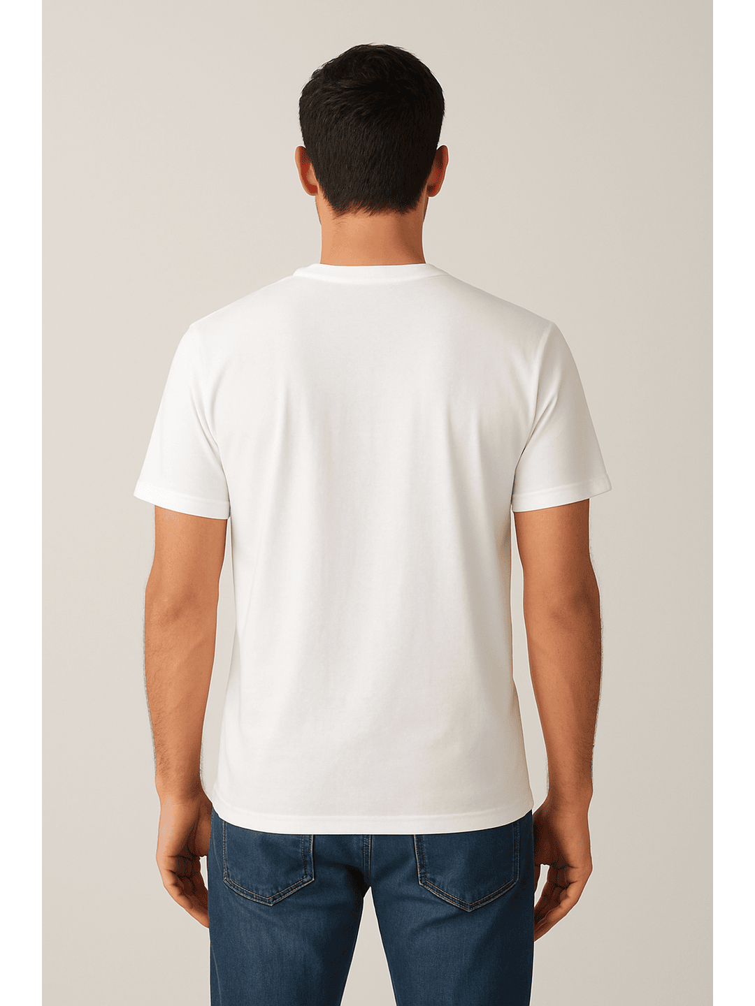 Cotton Lycra Graphic T-Shirt IND (Color - White) ST-1109