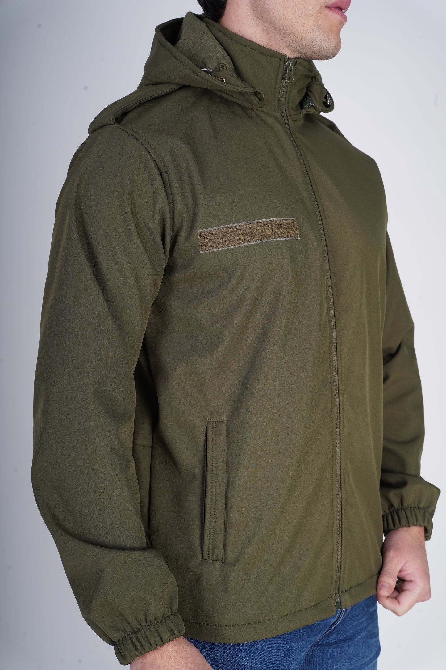 Men's Softshell Winter Jacket (Olive Green) ST-7001A