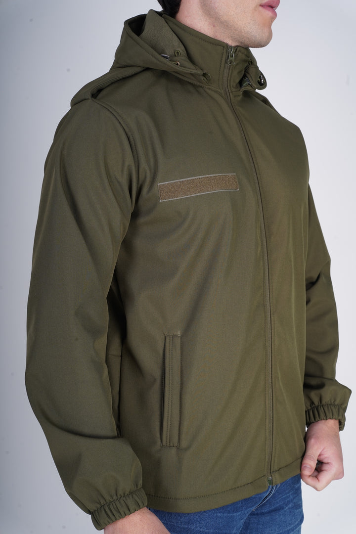 Men's Softshell Jacket – Cotton Outer with Warm Inner Lining